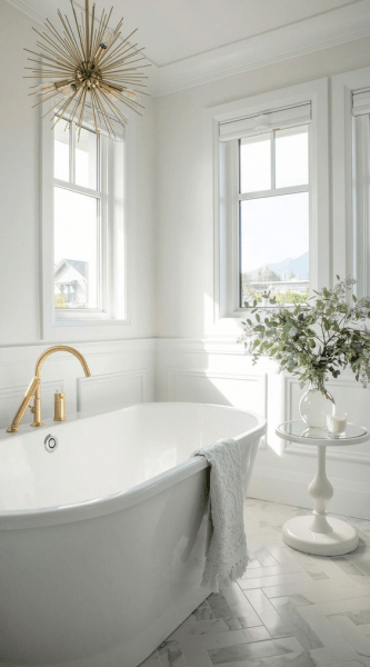 Белая ванная комната как на Pinterest: лучшие идеи декора