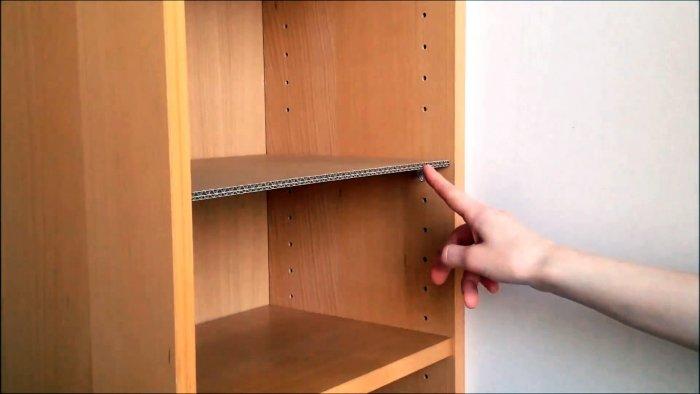 Как сделать полку для шкафа из картона