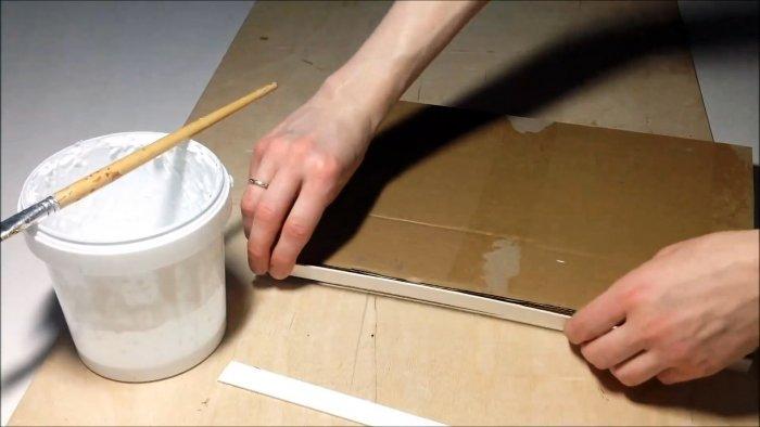 Как сделать полку для шкафа из картона