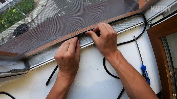 Как сделать безрамную москитную сетку на пластиковое окно за небольшие деньги