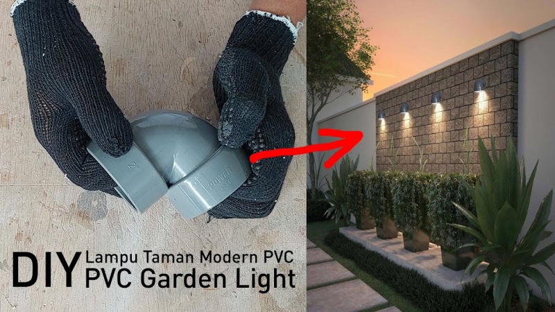 Дешево и ярко: садовые светильники из труб ПВХ
