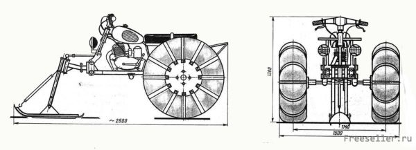 Вездеход на мотоцикле своими руками