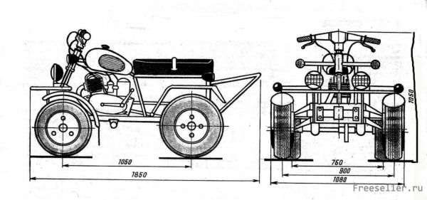 Вездеход на мотоцикле своими руками