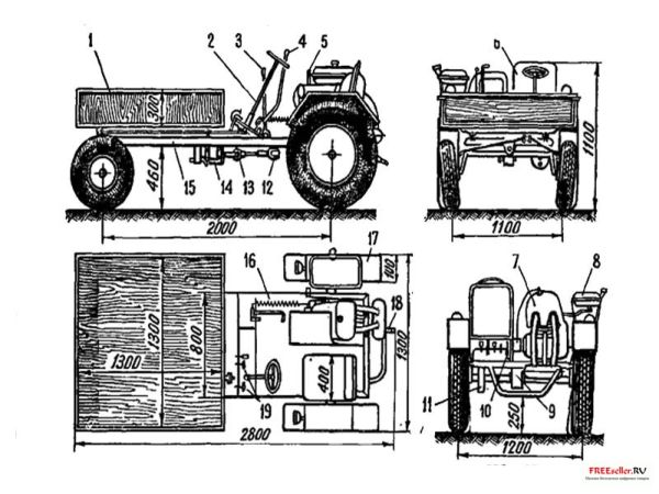 самодельный тягач