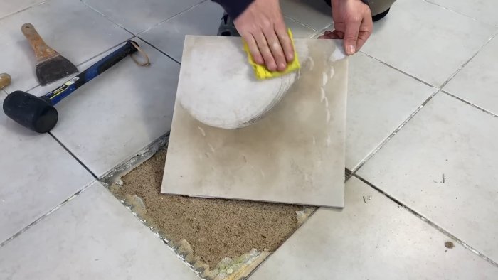 Как локально снять плитку без повреждения